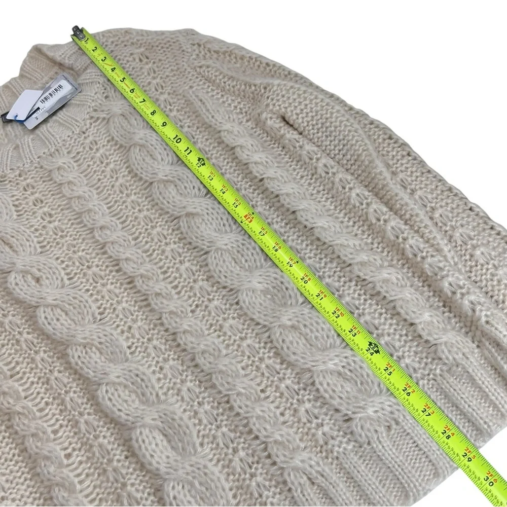 Wooden Ships TUCK CABLE KNIT BOYFRIEND SWEATER in ALABASTER